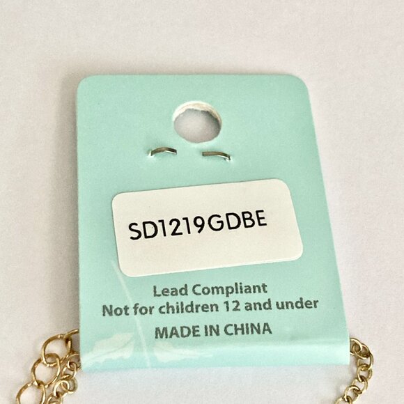 Gold Sea Shell Starfish Bib Necklace Plated Sea Life Island Nautical Beach 20" - Picture 4 of 13